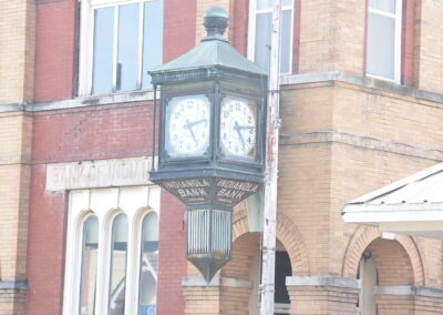 Photo of Indianola Bank's clock