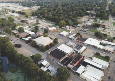 Arial shot of Indianola MS